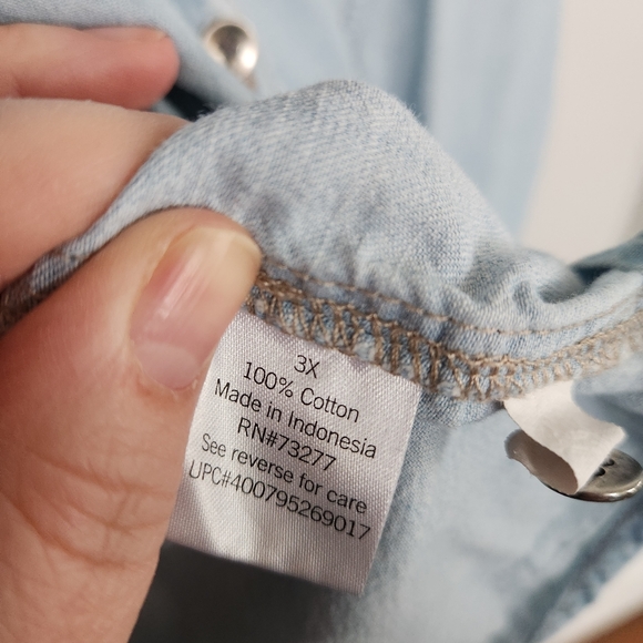 Sonoma Button Up Top, Size 3XL - Picture 7 of 9